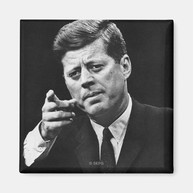 Photograph of John F. Kennedy 3 Magnet (Front)