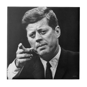 Photograph of John F. Kennedy 3 Tile