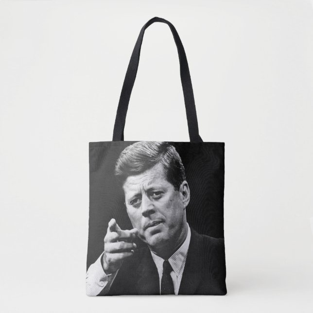 Photograph of John F. Kennedy 3 Tote Bag (Front)