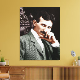 Photograph of Nikola Tesla at Age 40 Canvas Print