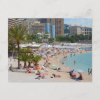 Photograph of people on the beach in Monte Carlo