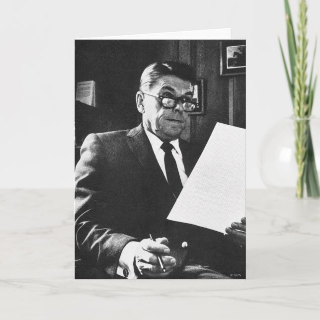 Photograph of Ronald Reagan Card (Front)