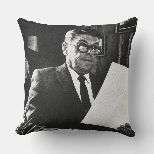 Photograph of Ronald Reagan Cushion (Front)