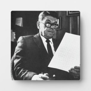 Photograph of Ronald Reagan Plaque