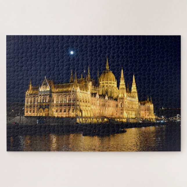 Photograph of the parliament building in Budapest Jigsaw Puzzle (Horizontal)
