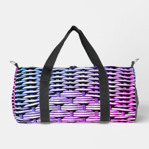 Photographed braid, abstract and interesting grey duffle bag