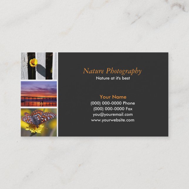 Photographer  2 business card (Front)
