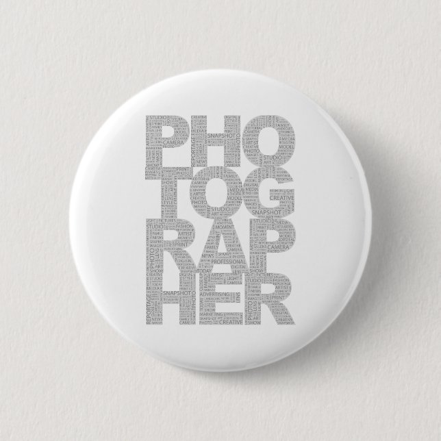 Photographer 6 Cm Round Badge (Front)