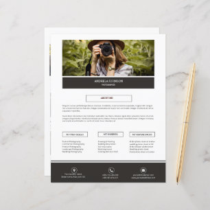 Photographer About Me Page template