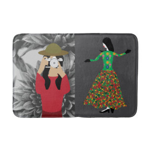 Photographer and Fashion Model Bath Mat