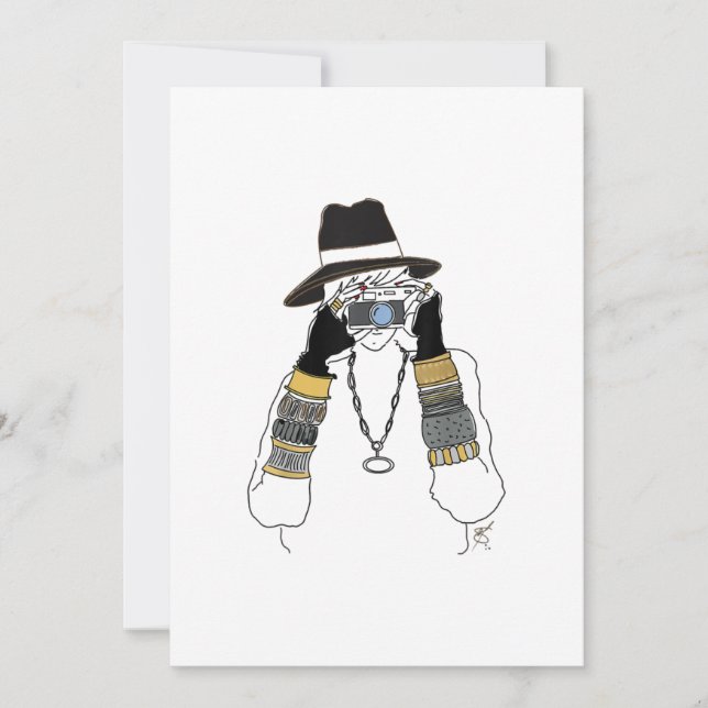 Photographer And Her Camera For Photography Lover Announcement (Front)