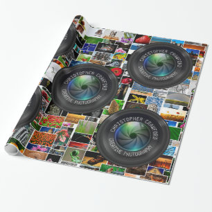 Photographer And Photography Business Camera Lens Wrapping Paper