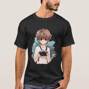 Photographer Anime Boy Photo Camera T-Shirt