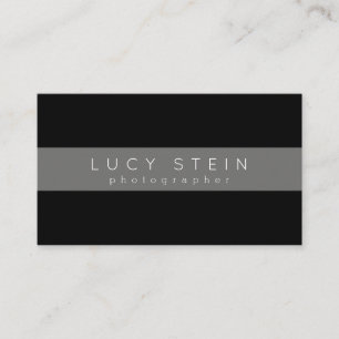 photographer black business card