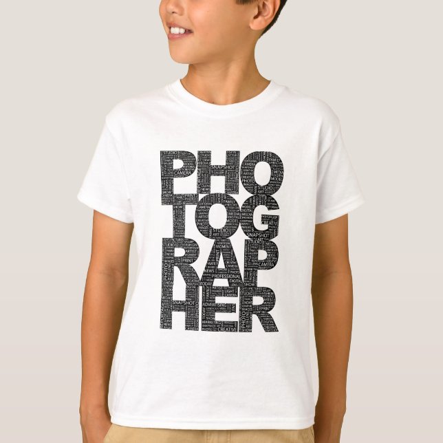 Photographer - Black Text T-Shirt (Front)
