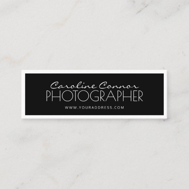 Photographer Black & White Bordered Card (Front)