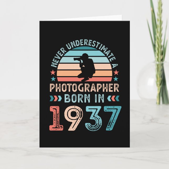 Photographer born 1937 90th Birthday Gift Card (Front)