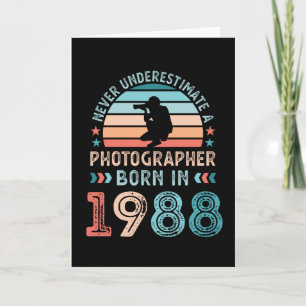 Photographer born 1988 40th Birthday Gift Card