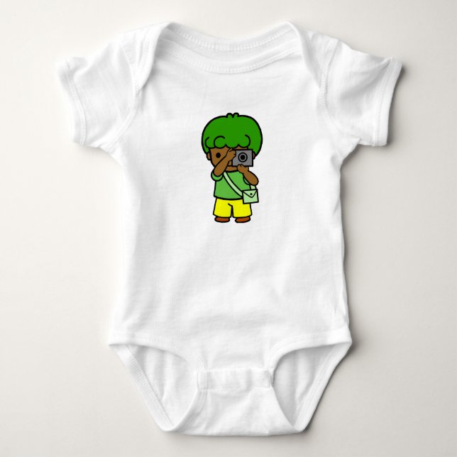 photographer boy baby bodysuit (Front)