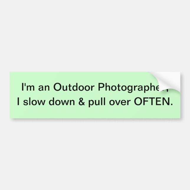 Photographer Bumper Sticker (Front)