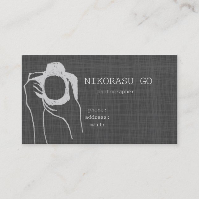 photographer business card (Front)