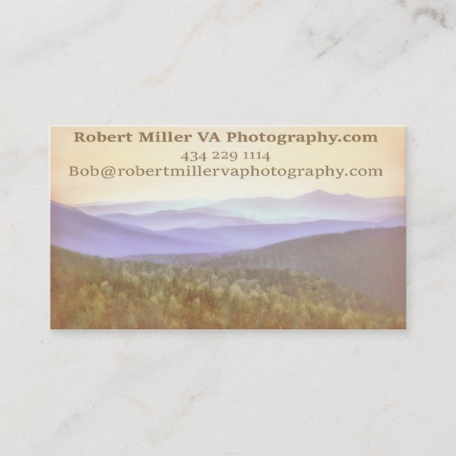 Photographer business card (Front)