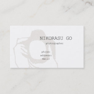 photographer business card