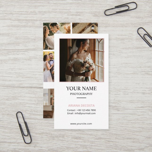 Photographer Business Card Template (Front/Back In Situ)