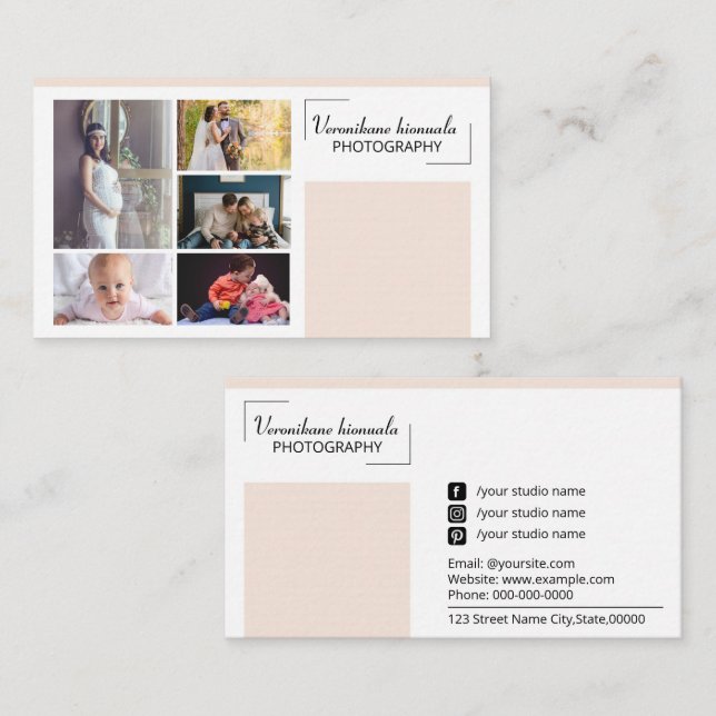 Photographer Business Card Template (Front/Back)