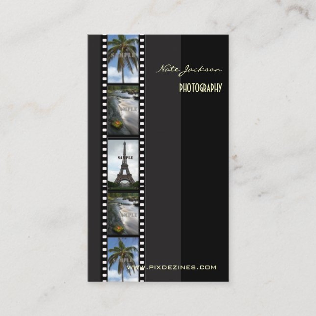 PHOTOGRAPHER business cards MINI FOLIO (Front)