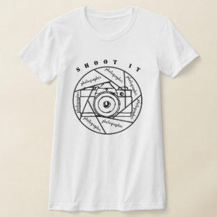 photographer camera black and white T-Shirt