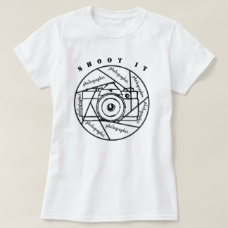 photographer camera black and white T-Shirt