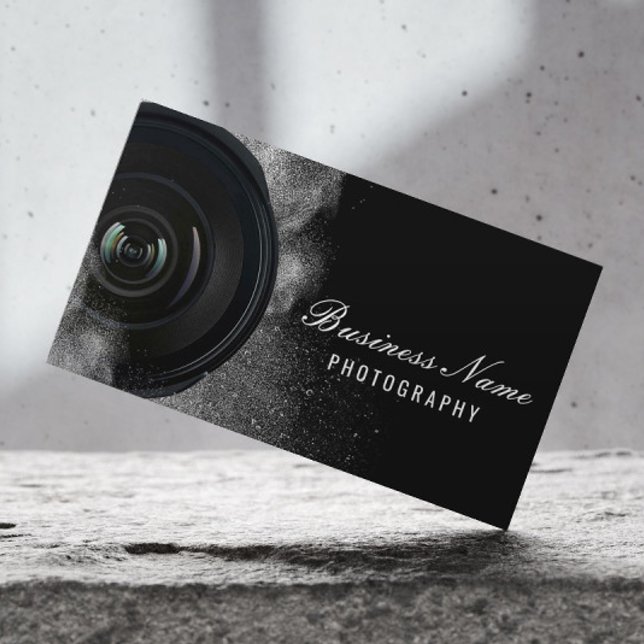 Photographer Camera Black & White Photography Business Card (Creator Uploaded)
