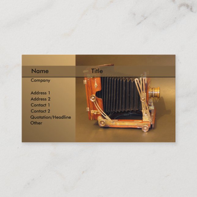 photographer / camera business card (Front)