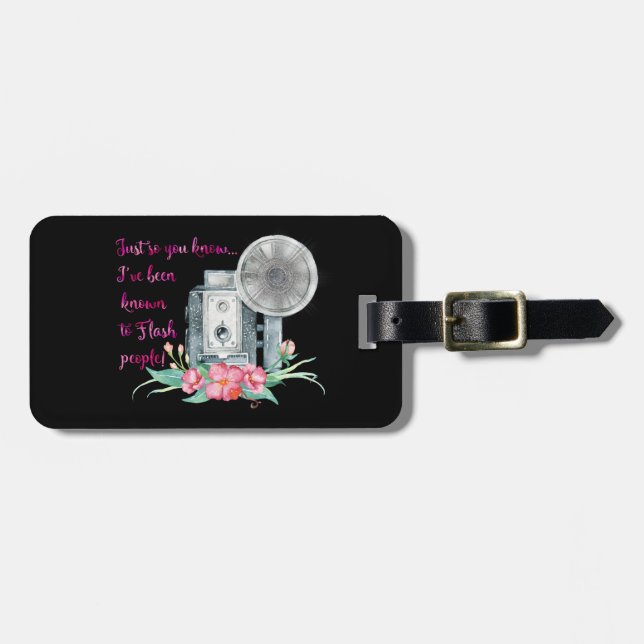 Photographer Camera Flash Luggage Tag (Front Horizontal)