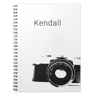 Photographer camera graphic Personalised Notebook