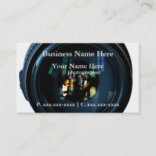 Photographer Camera Lens Business Cards