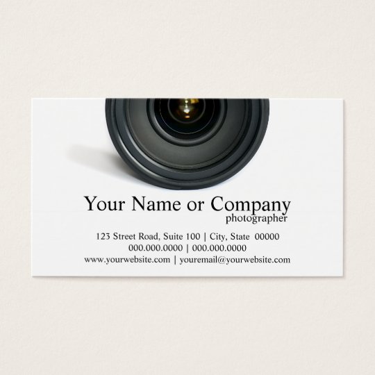 Photographer Camera Lens Business Cards