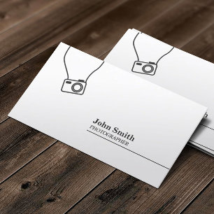 Photographer Camera Minimalist Photography Business Card