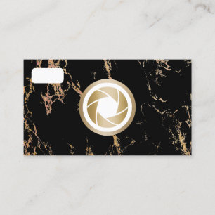 Photographer Camera Trendy Marble Photography Business Card