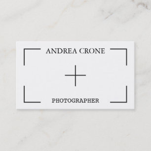 Photographer Camera Viewfinder, Modern Sleek Business Card