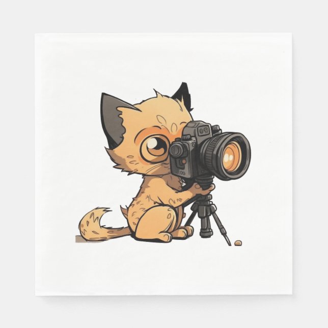 Photographer Cat Napkin (Front)