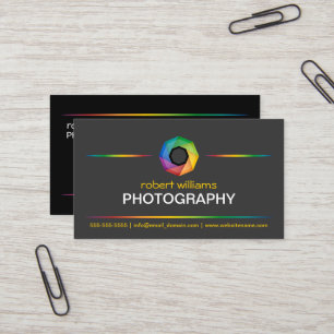 Photographer Colourful Shutter Business Card