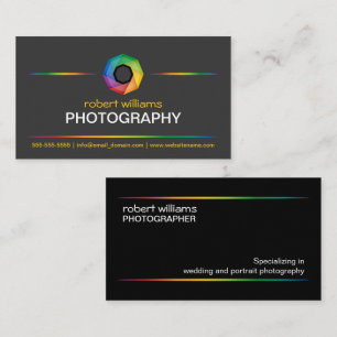 Photographer Colourful Shutter Business Card