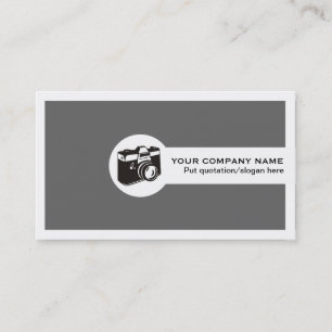 Photographer company business cards-grey card