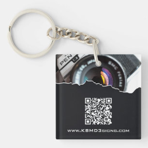 Photographer Custom Photo Black & White Key Ring