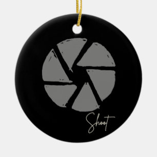 Photographer Design Vintage Aperture Retro Camera Ceramic Tree Decoration