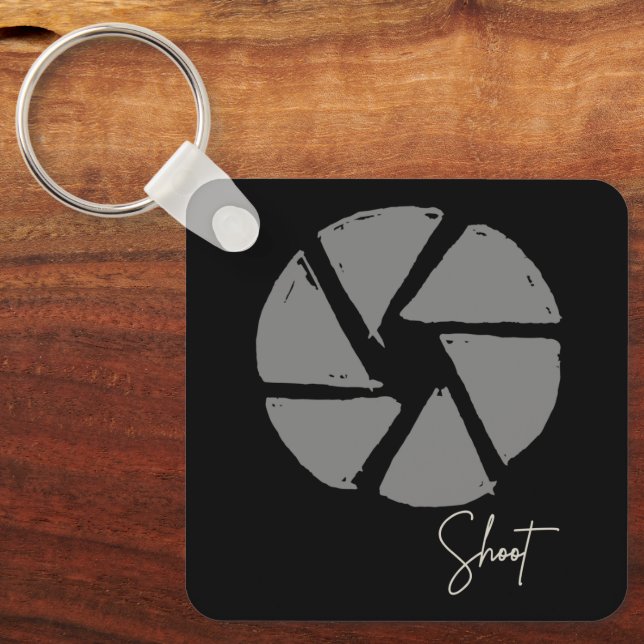 Photographer Design Vintage Aperture Retro Camera Key Ring (Front)