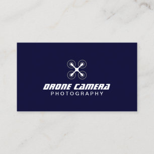 Photographer Drone Aerial Video & Photography Navy Business Card