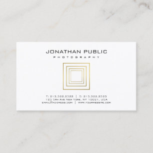 Photographer Elegant Gold Photography Template Business Card